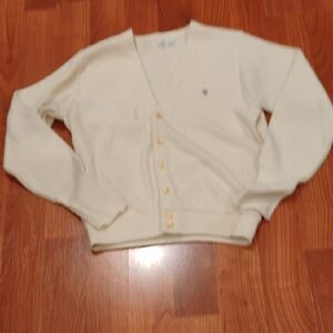 Women's Cream Cardigan Sweater